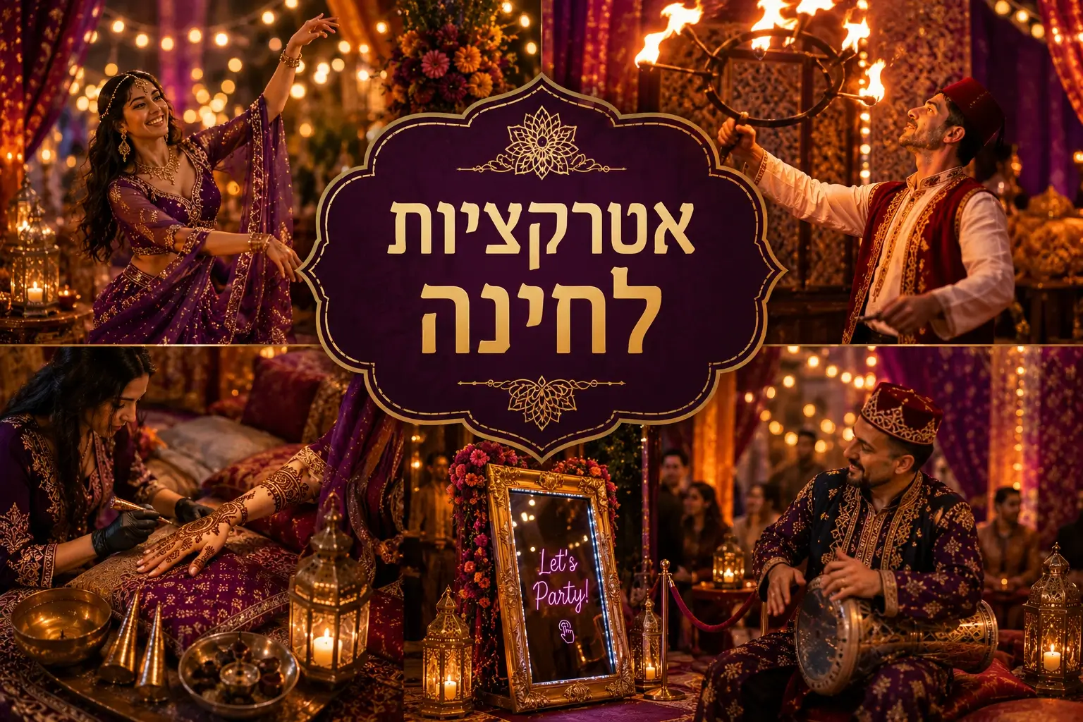 אטרקציות צבעוניות לחינה