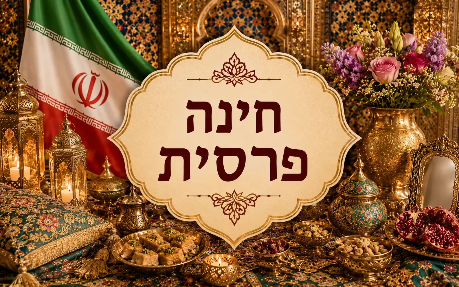 חינה פרסית אלגנטית עם מוזיקה ושמחה