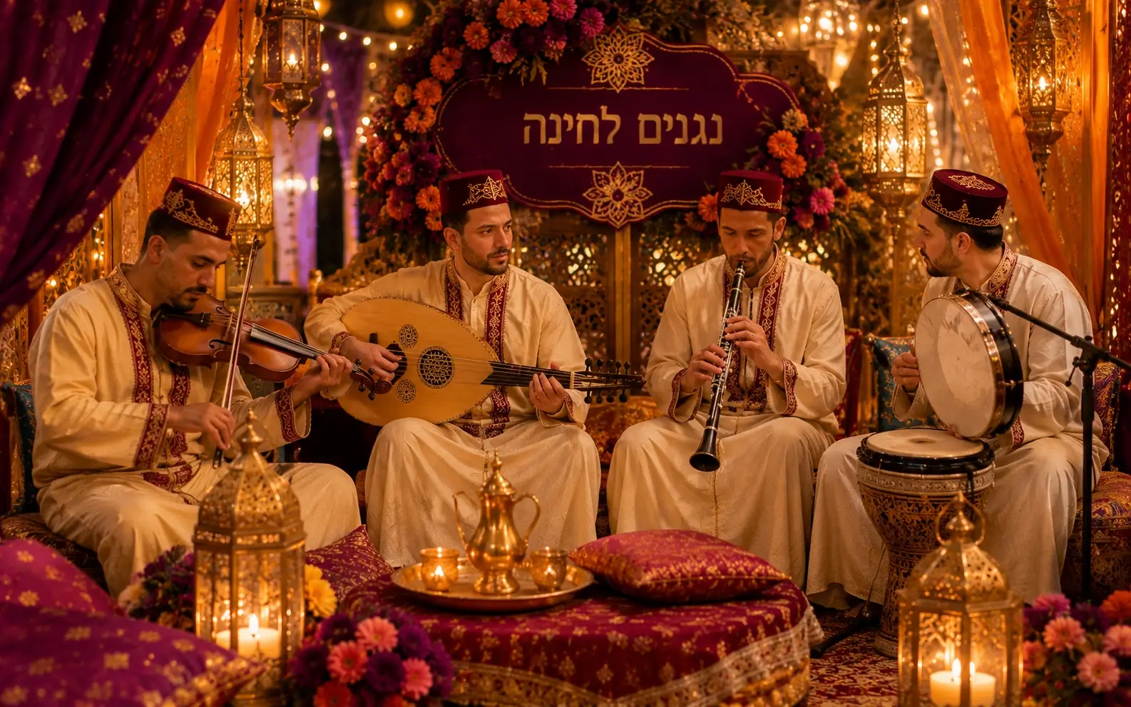 נגנים ותופים באירוע חינה