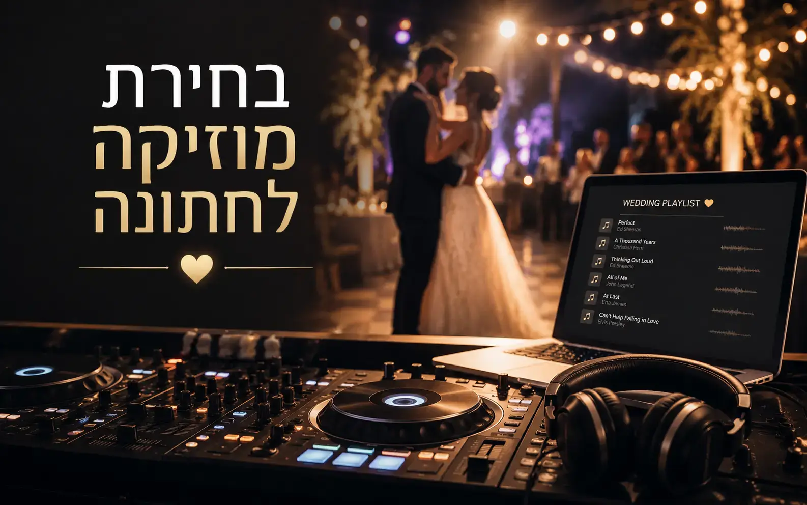דיג׳יי מתכנן מוזיקה לחתונה